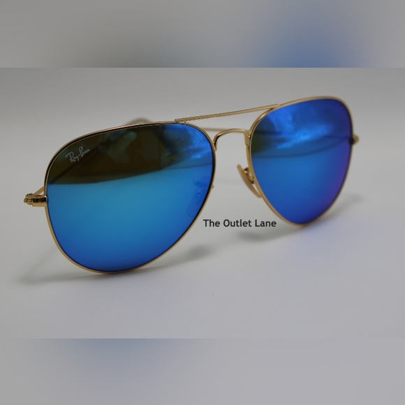 Model Display RayBan Aviator Blue Mirror RB3025 Reflective - Picture 7 of 16